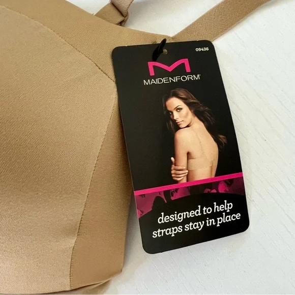 NWT Maidenform Comfort Devotion Nude Extra Coverage Smooth T Shirt Bra Size 38B - Picture 3 of 7